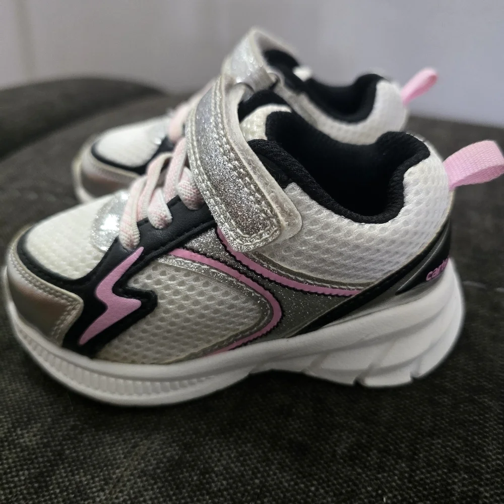 Carter's Silver and Pink Glittery Sneakers